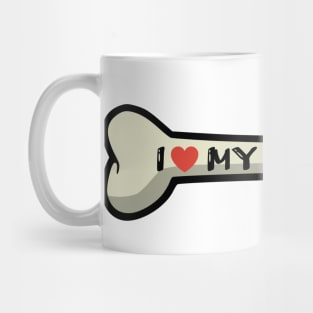 I love my Maltese Bone Typography Design Mug